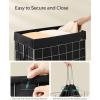 imageSONGMICS Laundry Hamper 238 Gal 90L Laundry Basket Collapsible Clothes Hamper Black and White ULCB190W01Silver  Classic Black