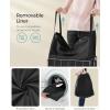 imageSONGMICS Laundry Hamper 238 Gal 90L Laundry Basket Collapsible Clothes Hamper Black and White ULCB190W01Silver  Classic Black