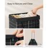 imageSONGMICS Laundry Hamper 238 Gal 90L Laundry Basket Collapsible Clothes Hamper Black and White ULCB190W01Silver  Classic Black