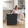 imageSONGMICS Laundry Hamper 238 Gal 90L Laundry Basket Collapsible Clothes Hamper Black and White ULCB190W01Silver  Classic Black