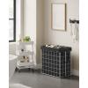 imageSONGMICS Laundry Hamper 238 Gal 90L Laundry Basket Collapsible Clothes Hamper Black and White ULCB190W01Silver  Classic Black