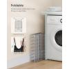 imageSONGMICS Laundry Hamper 238 Gal 90L Laundry Basket Collapsible Clothes Hamper Black and White ULCB190W01Silver  Classic Black