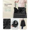 imageSONGMICS Laundry Hamper 238 Gal 90L Laundry Basket Collapsible Clothes Hamper Black and White ULCB190W01Silver  Classic Black