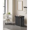 imageSONGMICS Laundry Hamper 238 Gal 90L Laundry Basket Collapsible Clothes Hamper Black and White ULCB190W01Silver  Classic Black