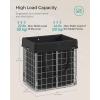 imageSONGMICS Laundry Hamper 238 Gal 90L Laundry Basket Collapsible Clothes Hamper Black and White ULCB190W01Silver  Classic Black