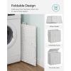imageSONGMICS Laundry Hamper with Lid 110L Clothes Hamper with 2 Removable Liner Bags 6 Mesh Bags Wicker Laundry Basket Double Laundry Hamper for Laundry Room 13 x 224 x 236 Inches Black ULCB52BKWhite