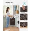 imageSONGMICS Laundry Hamper with Lid 110L Clothes Hamper with 2 Removable Liner Bags 6 Mesh Bags Wicker Laundry Basket Double Laundry Hamper for Laundry Room 13 x 224 x 236 Inches Black ULCB52BKBrown