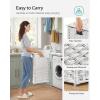 imageSONGMICS Laundry Hamper with Lid 110L Clothes Hamper with 2 Removable Liner Bags 6 Mesh Bags Wicker Laundry Basket Double Laundry Hamper for Laundry Room 13 x 224 x 236 Inches Black ULCB52BKWhite