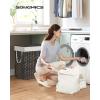 imageSONGMICS Laundry Hamper with Lid 110L Clothes Hamper with 2 Removable Liner Bags 6 Mesh Bags Wicker Laundry Basket Double Laundry Hamper for Laundry Room 13 x 224 x 236 Inches Black ULCB52BKBrown