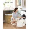 imageSONGMICS Laundry Hamper with Lid 110L Clothes Hamper with 2 Removable Liner Bags 6 Mesh Bags Wicker Laundry Basket Double Laundry Hamper for Laundry Room 13 x 224 x 236 Inches Black ULCB52BKNatural