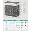 imageSONGMICS Laundry Hamper with Lid 110L Clothes Hamper with 2 Removable Liner Bags 6 Mesh Bags Wicker Laundry Basket Double Laundry Hamper for Laundry Room 13 x 224 x 236 Inches Black ULCB52BKGray