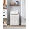 imageSONGMICS Laundry Hamper with Lid 110L Clothes Hamper with 2 Removable Liner Bags 6 Mesh Bags Wicker Laundry Basket Double Laundry Hamper for Laundry Room 13 x 224 x 236 Inches Black ULCB52BKWhite