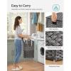 imageSONGMICS Laundry Hamper with Lid 110L Clothes Hamper with 2 Removable Liner Bags 6 Mesh Bags Wicker Laundry Basket Double Laundry Hamper for Laundry Room 13 x 224 x 236 Inches Black ULCB52BKGray