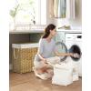 imageSONGMICS Laundry Hamper with Lid 110L Clothes Hamper with 2 Removable Liner Bags 6 Mesh Bags Wicker Laundry Basket Double Laundry Hamper for Laundry Room 13 x 224 x 236 Inches Black ULCB52BKNatural