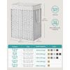 imageSONGMICS Laundry Hamper with Lid 110L Clothes Hamper with 2 Removable Liner Bags 6 Mesh Bags Wicker Laundry Basket Double Laundry Hamper for Laundry Room 13 x 224 x 236 Inches Black ULCB52BKWhite