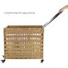 imageSONGMICS Laundry Hamper with Lid 140L Synthetic Rattan Laundry Basket with Wheels Clothes Hamper with 3 Removable Liner Bags 3Section Hampers with Handles Laundry Room Natural ULCB083N01Natural