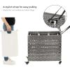 imageSONGMICS Laundry Hamper with Lid 140L Synthetic Rattan Laundry Basket with Wheels Clothes Hamper with 3 Removable Liner Bags 3Section Hampers with Handles Laundry Room Natural ULCB083N01Gray
