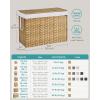 imageSONGMICS Laundry Hamper with Lid 238 Gallon 90 L Synthetic Rattan Clothes Laundry Basket with Lid and Handles Foldable Removable Liner Black ULCB51BKGoose Yellow