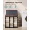 imageSONGMICS Laundry Hamper with Lid Bamboo Launry Basket with Handles Foldable Storage Basket for Laundry Room Bedroom 100L Brown ULCB063K02Chestnut Brown