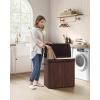 imageSONGMICS Laundry Hamper with Lid Bamboo Launry Basket with Handles Foldable Storage Basket for Laundry Room Bedroom 100L Brown ULCB063K02Chestnut Brown