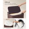 imageSONGMICS Laundry Hamper with Lid Bamboo Launry Basket with Handles Foldable Storage Basket for Laundry Room Bedroom 100L Brown ULCB063K02Chestnut Brown