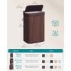 imageSONGMICS Laundry Hamper with Lid Bamboo Launry Basket with Handles Foldable Storage Basket for Laundry Room Bedroom 100L Brown ULCB063K02Chestnut Brown