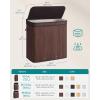 imageSONGMICS Laundry Hamper with Lid Bamboo Launry Basket with Handles Foldable Storage Basket for Laundry Room Bedroom 100L Brown ULCB063K02Chestnut Brown