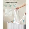 imageSONGMICS Laundry Hamper with Lid Bamboo Launry Basket with Handles Foldable Storage Basket for Laundry Room Bedroom 100L Brown ULCB063K02Dove Gray