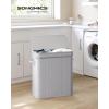 imageSONGMICS Laundry Hamper with Lid Bamboo Launry Basket with Handles Foldable Storage Basket for Laundry Room Bedroom 100L Brown ULCB063K02Dove Gray