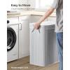 imageSONGMICS Laundry Hamper with Lid Bamboo Launry Basket with Handles Foldable Storage Basket for Laundry Room Bedroom 100L Brown ULCB063K02Dove Gray