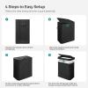 imageSONGMICS Laundry Hamper with Lid Bamboo Launry Basket with Handles Foldable Storage Basket for Laundry Room Bedroom 100L Brown ULCB063K02Ink Black