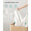 imageSONGMICS Laundry Hamper with Lid Bamboo Launry Basket with Handles Foldable Storage Basket for Laundry Room Bedroom 100L Brown ULCB063K02Natural Beige