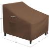 imageSONGMICS Patio Chair Covers Set of 2 Lounge Deep Seat Cover 600D HeavyDuty Outdoor Furniture Cover Waterproof and AntiFade Brown UGCC006R01