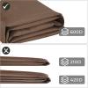 imageSONGMICS Patio Chair Covers Set of 2 Lounge Deep Seat Cover 600D HeavyDuty Outdoor Furniture Cover Waterproof and AntiFade Brown UGCC006R01