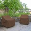 imageSONGMICS Patio Chair Covers Set of 2 Lounge Deep Seat Cover 600D HeavyDuty Outdoor Furniture Cover Waterproof and AntiFade Brown UGCC006R01
