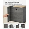 imageSONGMICS Storage Cubes Set of 6 Storage Bins with Handles Foldable Oxford Fabric and NonWoven Fabric Storage Boxes 102 x 102 x 11 Inches Fit Cube Storage Unit Chestnut Brown URFB126K01Misty Gray