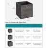 imageSONGMICS Storage Cubes Set of 6 Storage Bins with Handles Foldable Oxford Fabric and NonWoven Fabric Storage Boxes 102 x 102 x 11 Inches Fit Cube Storage Unit Chestnut Brown URFB126K01Misty Gray