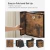 imageSONGMICS Storage Cubes Set of 6 Storage Bins with Handles Foldable Oxford Fabric and NonWoven Fabric Storage Boxes 102 x 102 x 11 Inches Fit Cube Storage Unit Chestnut Brown URFB126K01Rustic Brown
