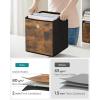 imageSONGMICS Storage Cubes Set of 6 Storage Bins with Handles Foldable Oxford Fabric and NonWoven Fabric Storage Boxes 102 x 102 x 11 Inches Fit Cube Storage Unit Chestnut Brown URFB126K01Rustic Brown