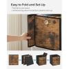 imageSONGMICS Storage Cubes Set of 6 Storage Bins with Handles Foldable Oxford Fabric and NonWoven Fabric Storage Boxes 102 x 102 x 11 Inches Fit Cube Storage Unit Chestnut Brown URFB126K01Rustic Brown