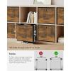 imageSONGMICS Storage Cubes Set of 6 Storage Bins with Handles Foldable Oxford Fabric and NonWoven Fabric Storage Boxes 102 x 102 x 11 Inches Fit Cube Storage Unit Chestnut Brown URFB126K01Rustic Brown