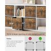 imageSONGMICS Storage Cubes Set of 6 Storage Bins with Handles Foldable Oxford Fabric and NonWoven Fabric Storage Boxes 102 x 102 x 11 Inches Fit Cube Storage Unit Chestnut Brown URFB126K01Rustic Brown