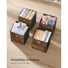 imageSONGMICS Storage Cubes Set of 6 Storage Bins with Handles Foldable Oxford Fabric and NonWoven Fabric Storage Boxes 102 x 102 x 11 Inches Fit Cube Storage Unit Chestnut Brown URFB126K01Rustic Brown
