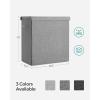 imageSONGMICS Sturdy Double Laundry Hamper with Lid Removable Fabric Bag 142L Large Clothes Hamper 2 Section Laundry Basket with Handles for Closet Laundry Room Bedroom Bathroom Gray ULCB02GGrey