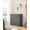 imageSONGMICS Sturdy Double Laundry Hamper with Lid Removable Fabric Bag 142L Large Clothes Hamper 2 Section Laundry Basket with Handles for Closet Laundry Room Bedroom Bathroom Gray ULCB02GDark Gray