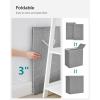 imageSONGMICS Sturdy Double Laundry Hamper with Lid Removable Fabric Bag 142L Large Clothes Hamper 2 Section Laundry Basket with Handles for Closet Laundry Room Bedroom Bathroom Gray ULCB02GGrey