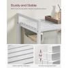imageVASAGLE Laundry Hamper Laundry Basket Laundry Sorter with 3 PullOut and Removable Bags Shelf Metal Frame 3 x 10 Gallons 38L 364 x 13 x 284 Inches Black and Gray UBLH301G01White