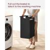 imageVASAGLE Laundry Hamper Laundry Basket Laundry Sorter with 3 PullOut and Removable Bags Shelf Metal Frame 3 x 10 Gallons 38L 364 x 13 x 284 Inches Black and Gray UBLH301G01Black  Rustic Brown