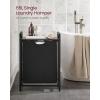imageVASAGLE Laundry Hamper Laundry Basket Laundry Sorter with 3 PullOut and Removable Bags Shelf Metal Frame 3 x 10 Gallons 38L 364 x 13 x 284 Inches Black and Gray UBLH301G01Black  Rustic Brown