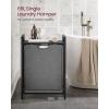 imageVASAGLE Laundry Hamper Laundry Basket Laundry Sorter with 3 PullOut and Removable Bags Shelf Metal Frame 3 x 10 Gallons 38L 364 x 13 x 284 Inches Black and Gray UBLH301G01Black  Gray